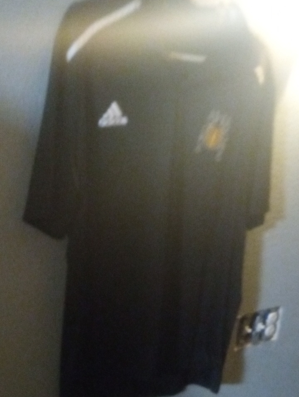 adidas Men’s Black Short-Sleeve Training Jersey with White Logo